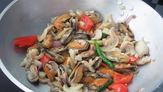 How To Cook Adobong Tahong With Mushroom [upl. by Arais]