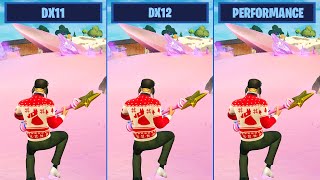 Fortnite Dx11 vs Dx12 vs Performance Mode Performance Comparison [upl. by Bessy]