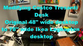 Changing glass desktop on Costco Tresanti sitstand desk [upl. by Frederica]