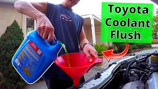 How To Do a Complete Radiator Flush on your Cars Cooling System  Toyota [upl. by Kappel]