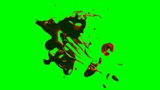 Blood Splatter  green screen effects  free use [upl. by Sera]