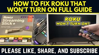 How to Fix Roku That Wont Turn on  Full Guide [upl. by Dearman]