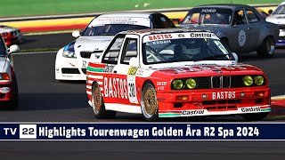 MOTOR TV22 Highlights Tourenwagen Golden Ära Rennen 2 in SpaFrancorchamps 2024 [upl. by Nallac]