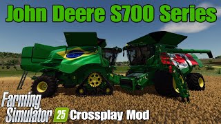 John Deere S700 Series  FS25 Crossplay mod [upl. by Dworman]