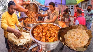 25Rs Only  Highest Selling Dal Puri amp Aloo Soya Curry  500 People Eat Everyday  Street Food [upl. by Bondy]