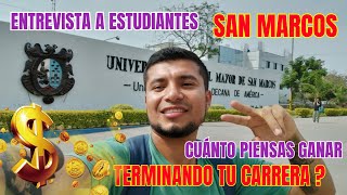 cuánto aspira GANAR como mínimo y máximo un estudiante de SAN MARCOS al terminar la carrera [upl. by Esiuole]