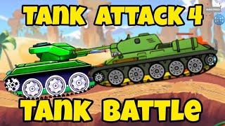 tank attack 4 tank battle  2 different tanks fight  video games [upl. by Daveen]