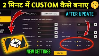 Free fire OB35 updates custom setting  How to create new custom setting  ff custom kaise banaye [upl. by Nosille]