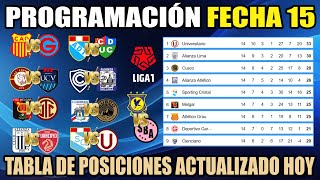 Programación Fecha 15  Torneo Clausura  Liga 1 PERÚ 2024 ⚽ Fecha y Hora  TABLA DE POSICIONES HOY [upl. by Fairleigh846]