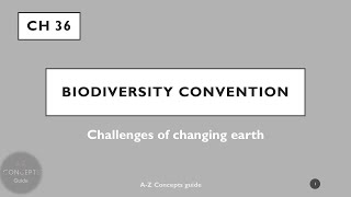 Biodiversity Convention  CBD  Convention on Biological Diversity  AZ Concepts guide [upl. by Xerxes]