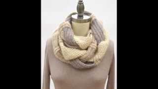 Challah Infinity Scarf  Knitting Pattern Presentation [upl. by Goeselt]