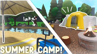 Building a Summer Campground in Bloxburg [upl. by Narahs]