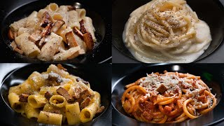 I QUATTRO PRIMI ROMANI in chiave VEGETALE  Carbonara cacio e pepe amatriciana gricia [upl. by Royden391]