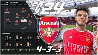 Recreate Artetas Arsenal 433 Tactics  EA FC 24 [upl. by Aicetel]