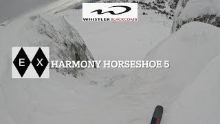 Whistler Blackcomb Harmony Horseshoe 5 First tracks [upl. by Skillern778]