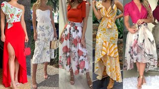 BELLOS Y ELEGANTES ATUENDOS con FALDAS y VESTIDOS de MODA 2024 PRIMAVERA VERANO [upl. by Lewendal]