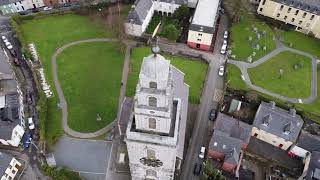 Shandon Bells amp Tower St Annes Church Cork City Ireland Drone footage The Four Faced Liar [upl. by Hanus]