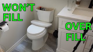 Kohler Toilet Not Filling or Constantly Running  Maintenance [upl. by Ylrebmit]