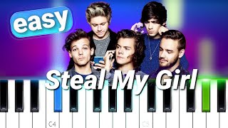 One Direction  Steal My Girl  100 EASY PIANO TUTORIAL [upl. by Bertila]