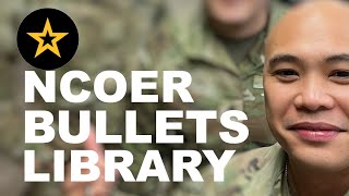 Copy paste and EDIT NCOER bullets from a library I created so you can quotBE ALL YOU CAN BEquot [upl. by Eanar225]