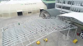 Aluminum alloy retractable awning installation process [upl. by Arbmik]