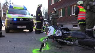 Unfall in Hittisau  Motorradfahrer krachen ineinander [upl. by Diehl]