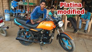 bajaj platina modified  आज बजाज प्लैटिना मोडिफाइड करत [upl. by Eitisahc]