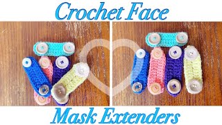 How To Crochet a Face Mask Extender Easy Beginner Friendly [upl. by Avilo347]