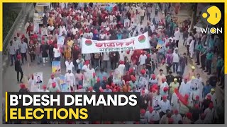 Protesters In Bangladesh Demands Elections  World News Latest  WION [upl. by Armyn301]