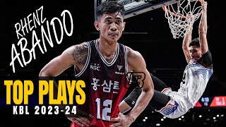 Rhenz Abando KBL Best HIGHLIGHTS  LIPAD Moments 20232024 KBL Season [upl. by Nov940]