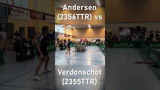 🤯Da geht die Halle steil  Andersen2356TTR vs Verdonschot2355TTR tischtennis pingpong [upl. by Pournaras]