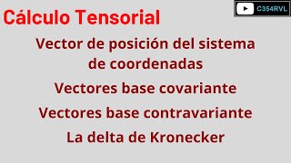 CT Vector de posición Vectores base covariante y contravariante La delta de Kronecker [upl. by Eibor]