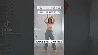 PAINT THE TOWN RED  TUTORIAL tiktok dance comobailar trend dancetutorial dojacat townred [upl. by Relyt]