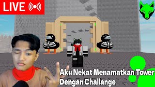 Aku Nekat Menamatkan Tower Menggunakan Challange😭 robloxshorts robloxindonesia shorts [upl. by Rahsab]