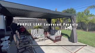 Purple Leaf 12 x 16 Grey Louvered Pergola [upl. by Acassej]