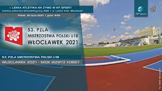 53 Mistrzostwa Polski U18 w Lekkiej Atletyce  Włocławek  LIVE  Dzień 3  wzwyż K 30072021 [upl. by Halilad]