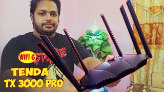 Tenda tx 3000 Pro wifi 6 router Review [upl. by Nobel454]