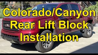 HOW TO Install Leaf Spring Lift Blocks on a 20152022 Chevy ColoradoGMC Canyon [upl. by Nandor]