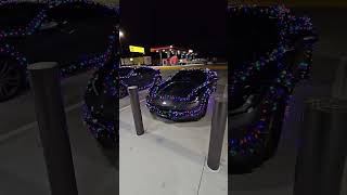 Christmas lights trend cars corvette car Christmas automobile automotive drive speed fast [upl. by Ysor]