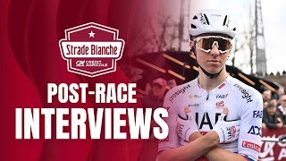 Strade Bianche 2024  Lintervista a Tadej Pogacar [upl. by Jeddy438]