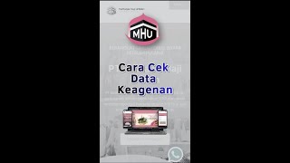 Cara Cek Data Keagenan MHU menggunakan Hp Smartphone [upl. by Ameer]