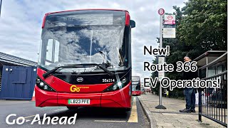 1ST WEEK Enviro200 EV on Route 366  Observations amp Journey [upl. by Desdamona]