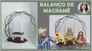 BALANÇO DE MACRAMÊ macrame diymacrame passoapassomacrame bonecadecordao angelsiqueira cristian [upl. by Branham]