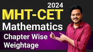 MHTCET Maths Chapter Wise Weightage 2024  HSC Board Exam 2024 [upl. by Celin660]