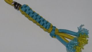 Paracord knüpfen eckig mit Perle in Deutsch [upl. by Rachel944]