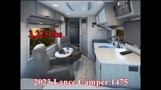 2023 Lance Camper Single Axle Trailer 1475 [upl. by Retse713]