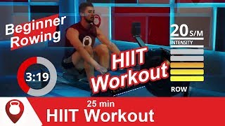 Beginner Rowing  20 Minute HIIT Workout [upl. by Mcgaw917]