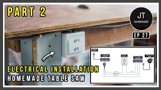 Electrical Installation For Homemade Table Saw With Electrical Diagram  Ep 27 [upl. by Enyalahs]