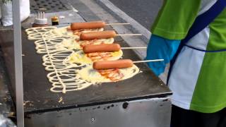 Sausage in Crepes a Thai Hot Dog [upl. by Narud]