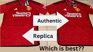 New Manchester United 202324 Home Kit Shirt Replica Vs Authentic Premier League Jersey mufc Utd [upl. by Eddy]